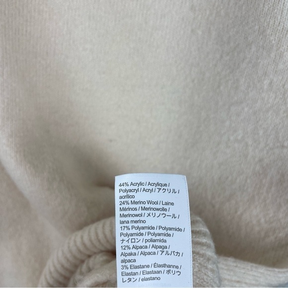 J. Crew Stretch-wool V-neck tunic sweater cream S - Picture 4 of 7